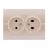 Фотография товара 'Lezard DERIY Розетка двойная без заземления, 702-3030-128B'
