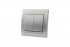 Фотография товара 'Lezard 702-2828-101 DERIY Выключатель двойной серебристый металлик'