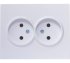Фотография товара 'Lezard VESNA Розетка двойная без заземления ПБТ, 742-0200-128B'