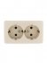 Фотография товара 'Lezard VIOLA Розетка двойная с заземлением закрытый корпус керамика, 751-0300-127'