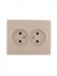Фотография товара 'Lezard KARINA Розетка двойная без заземления керамика, 707-0300-128'