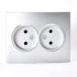 Фотография товара 'Lezard KARINA Розетка двойная без заземления ПБТ, 707-4300-128B'
