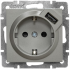 Фотография товара 'Lezard 742-3588-181TC VESNA Розетка с/з TC+USB разъём'