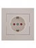 Фотография товара 'Lezard RAIN Розетка с защитой от детей керамика, 703-0202-124'