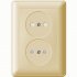 Фотография товара 'Lezard 704-3600-128BQC ZIMA Розетка 2-ая б/з ПБТ золото безвинтовой зажим/клемма'