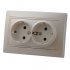 Фотография товара 'Lezard MIRA Розетка двойная с заземлением керамика , 701-3030-127'