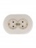 Фотография товара 'Lezard 744-9000-127B OSEN Розетка двойная с/з ПБТ слоновая кость круглая'
