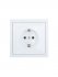 Фотография товара 'Lezard 704-0288-122BQC ZIMA Розетка с/з ПБТ белая безвинтовой зажим/клемма'