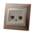 Фотография товара 'Lezard 701-3130-138 MIRA Розетка телеф. дв. евро керамика'