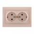 Фотография товара 'Lezard MIRA Розетка двойная с заземлением ПБТ, 701-3030-127B'