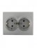 Фотография товара 'Lezard KARINA Розетка двойная с заземлением ПБТ, 707-4300-127B'