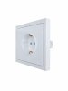 Lezard 704-0288-124BQC ZIMA Розетка с защитой от детей ПБТ белая безвинтовой зажим/клемма