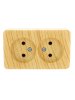 Lezard VIOLA Розетка двойная без заземления закрытый корпус керамика, 751-5200-128